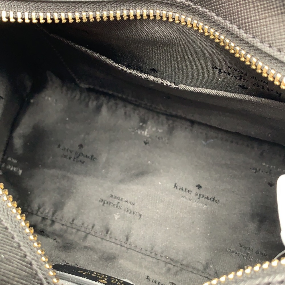 KATE SPADE Madison Saffiano Leather Small Satchel BLACK COLOR - Picture 13 of 14
